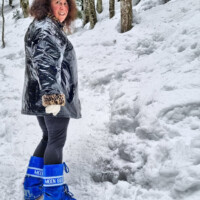 Moonboots Tecnica Lack Blau