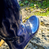 Gummistiefel Blau Glossy Schleife Joules
