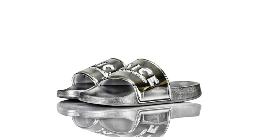 Badeschuhe Venice Lack Silber