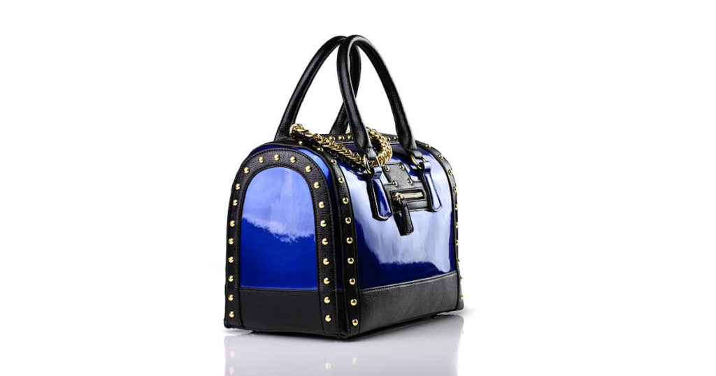 Tasche Blau Lack Designer