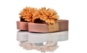 Badeschuhe Plateau Rosa Pvc Blume Jeeini