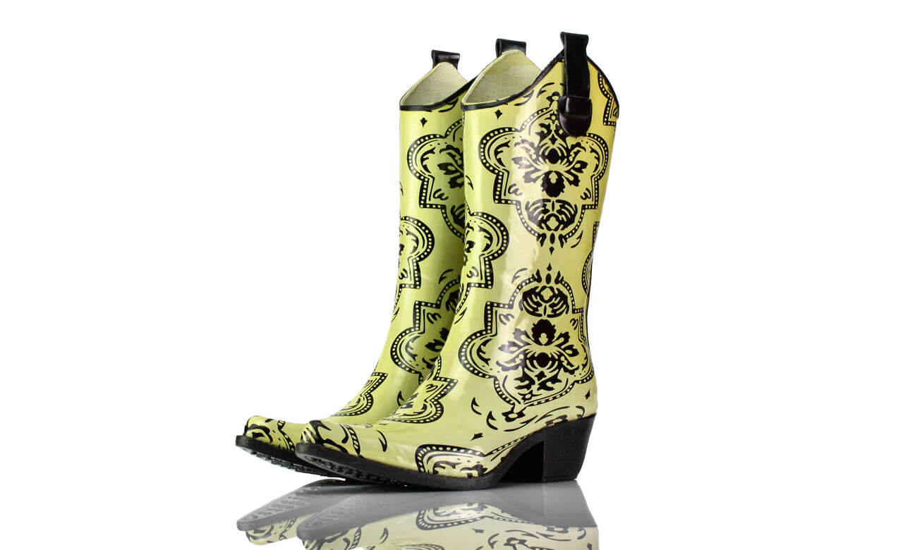 Gummistiefel Absatz Westernstyle