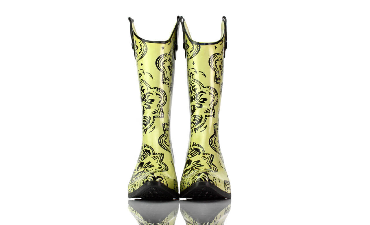 Gummistiefel Absatz Westernstyle