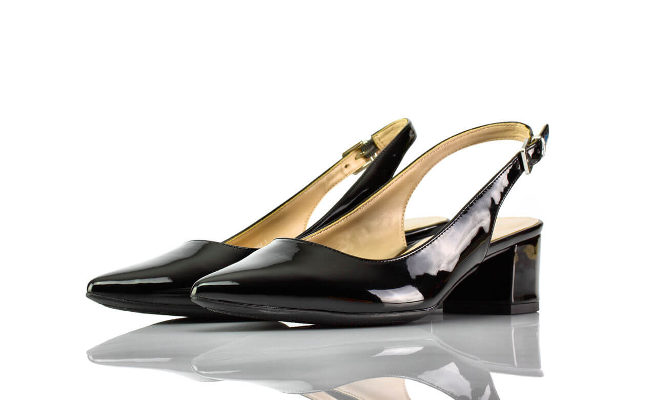 Slingpumps Schwarz Lack Graceland