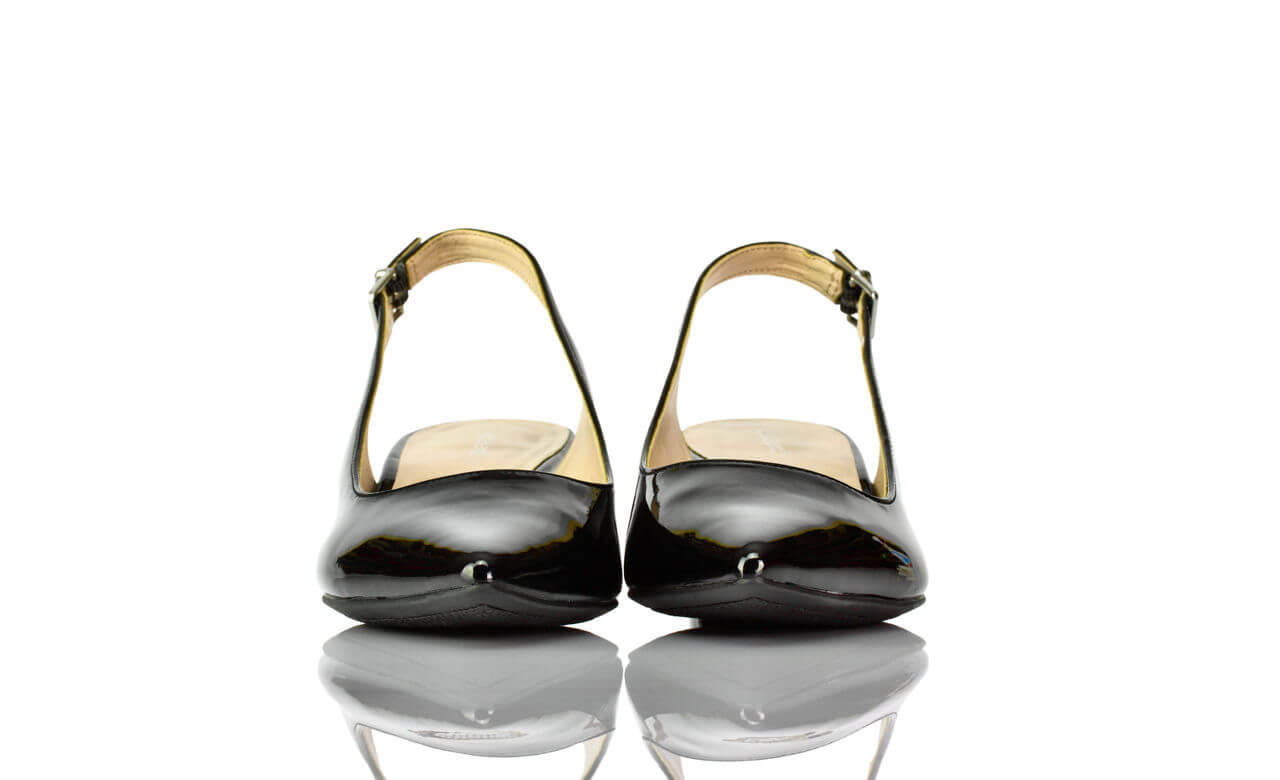 Slingpumps Schwarz Lack Graceland