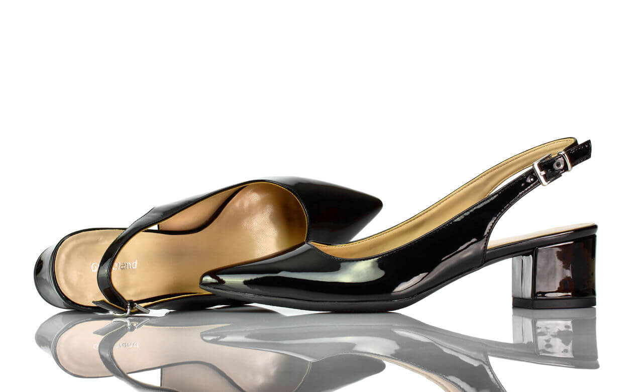 Slingpumps Schwarz Lack Graceland