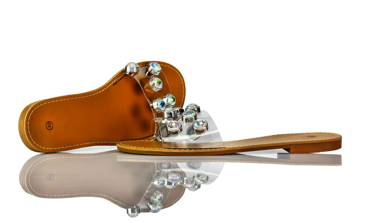 Pantoletten BlingBling Transparent Pvc
