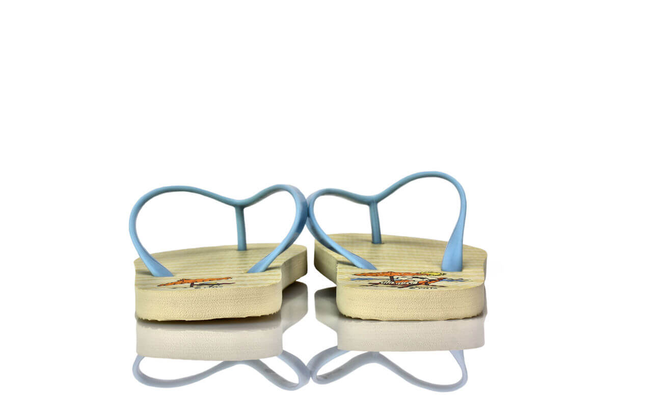 Zehentrenner Blau Beige Snoopy