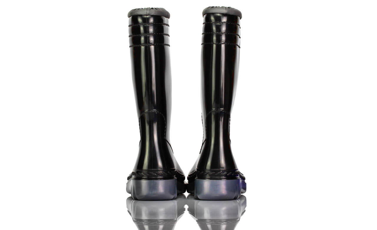 Gummistiefel Mittel Schwarz Gefüttert Romikids