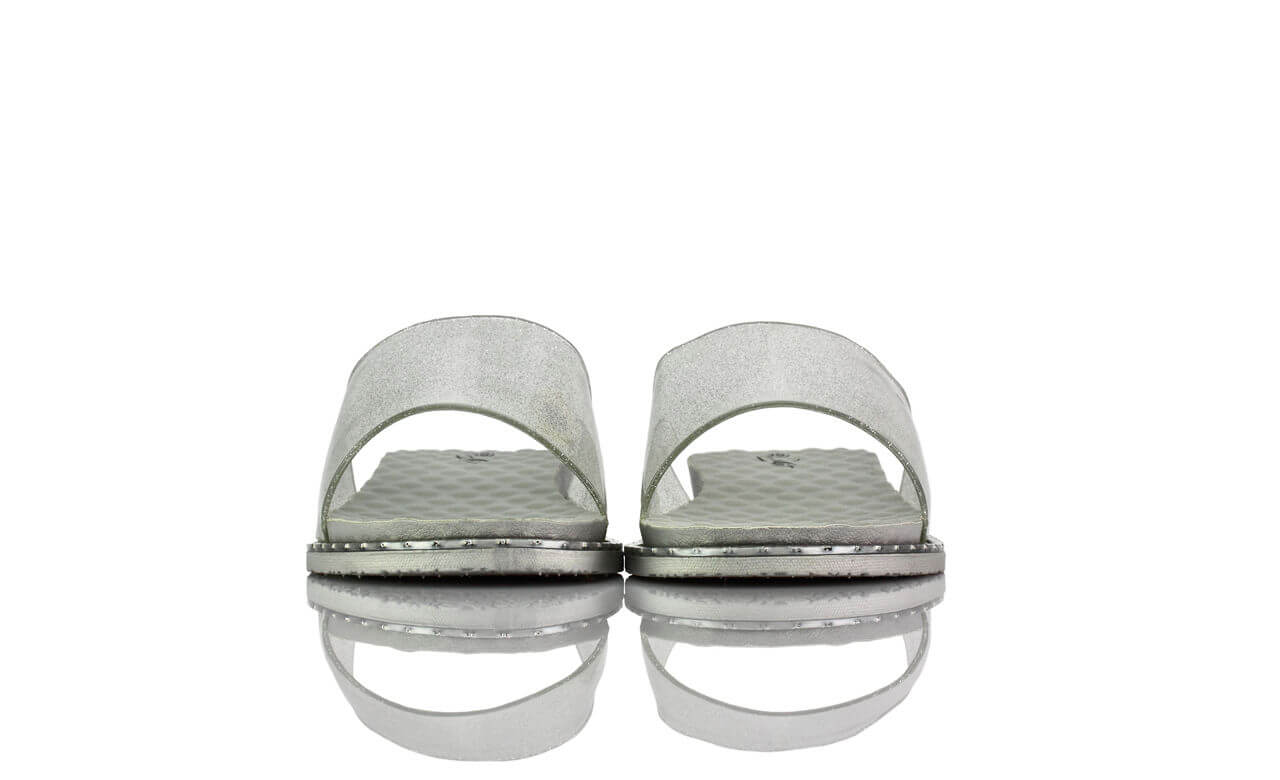 Badeschuhe Grau Transparent Pvc Glitzer Juliet