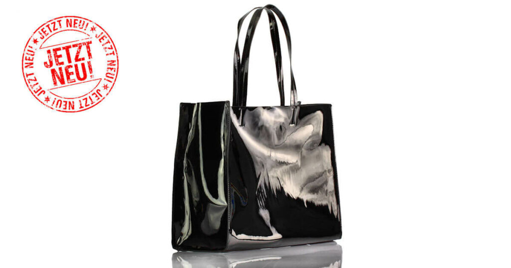 Tasche Shopper Lack Schwarz C & A