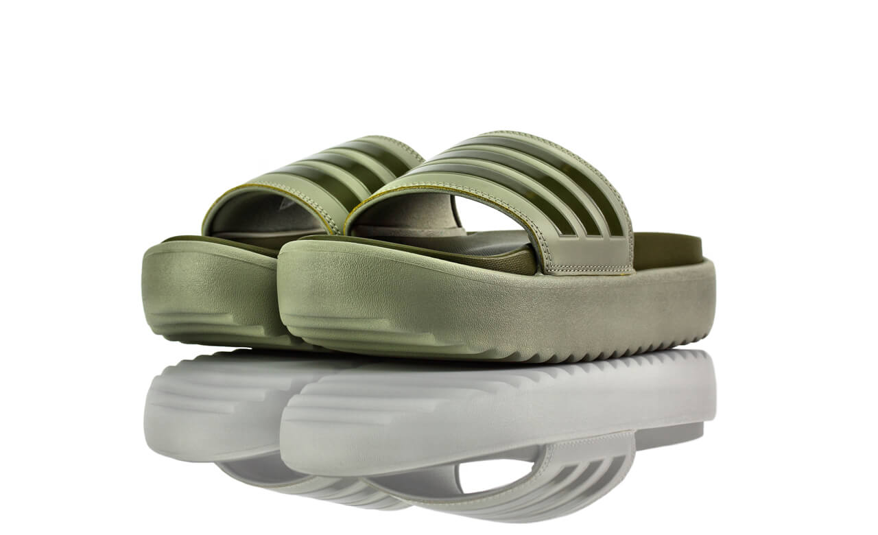 Badeschuhe Plateau Adidas Adiletten Oliv