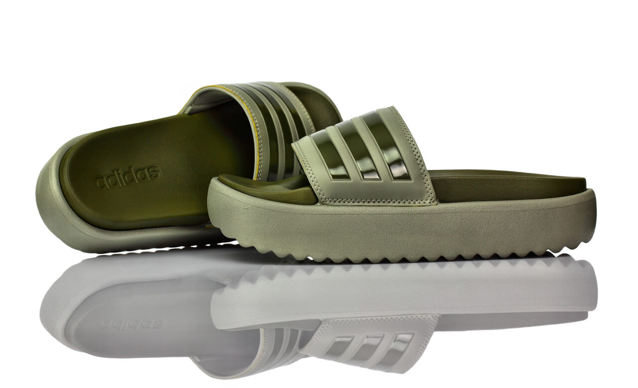 Badeschuhe Plateau Adidas Adiletten Oliv