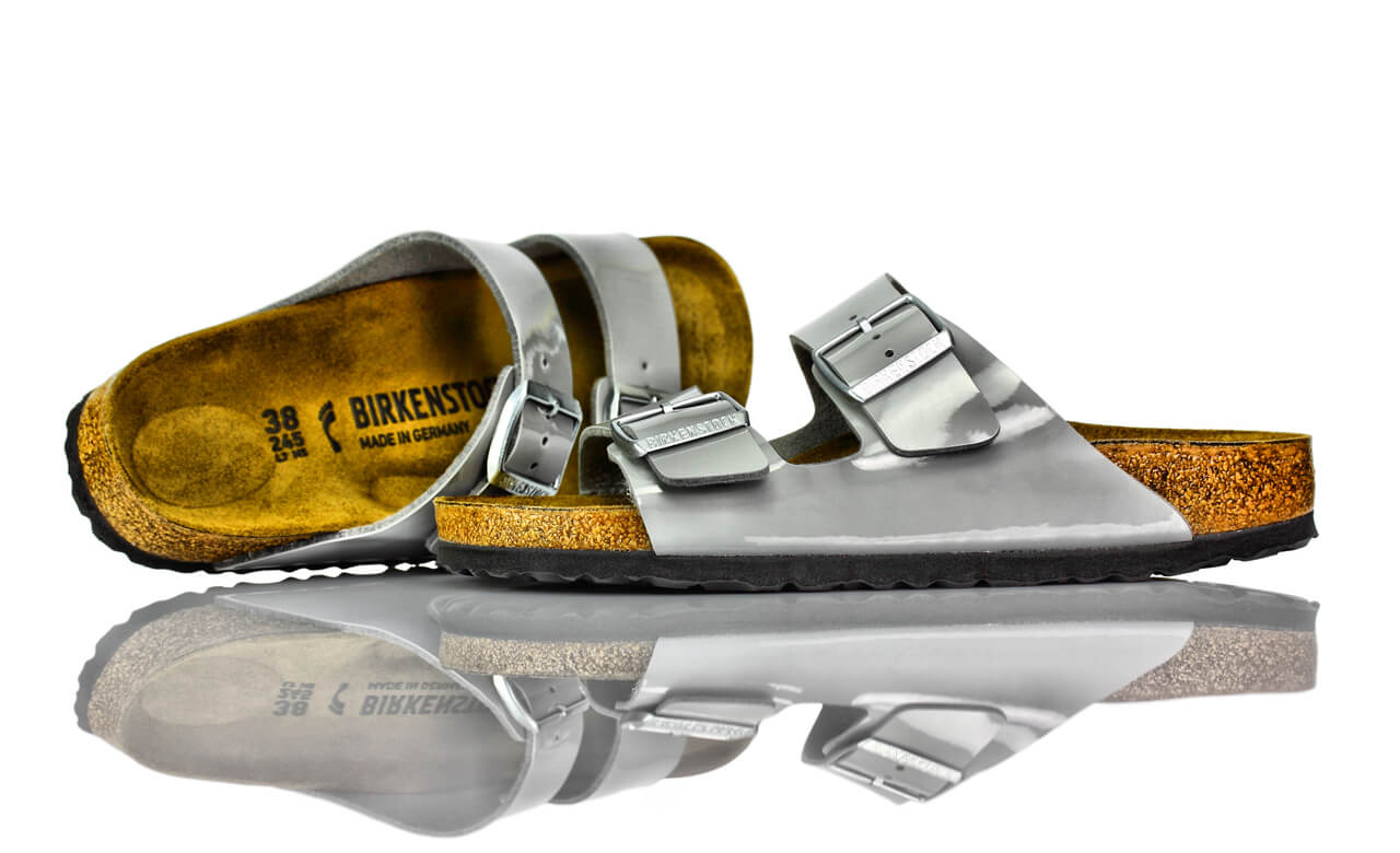 Birkenstock Arizona Grau Lack
