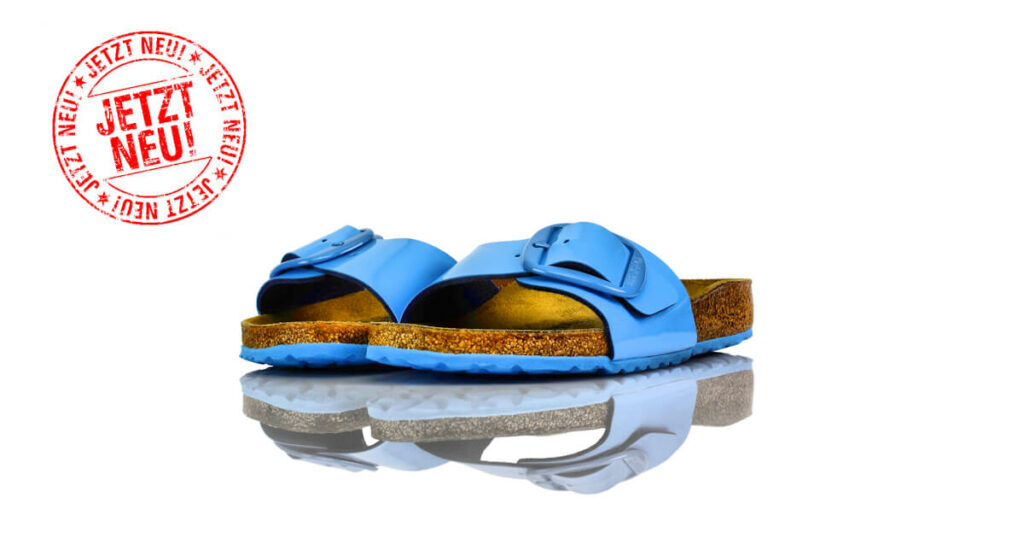 Birkenstock Madrid Big Buckle Patent Sky Blue
