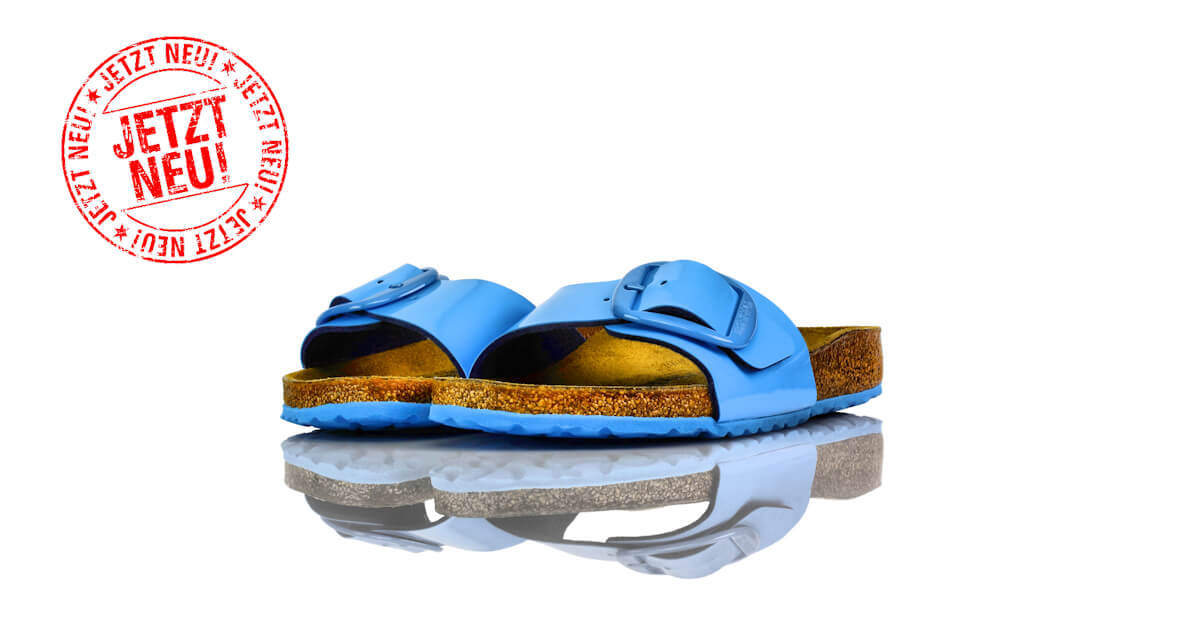 Birkenstock Madrid Big Buckle Patent Sky Blue