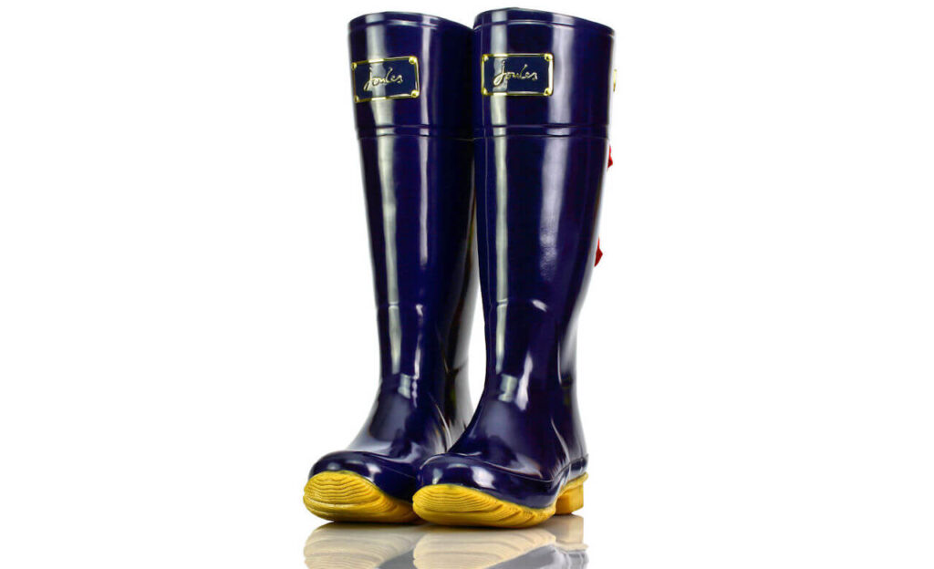 Gummistiefel Blau Glossy Schleife Joules