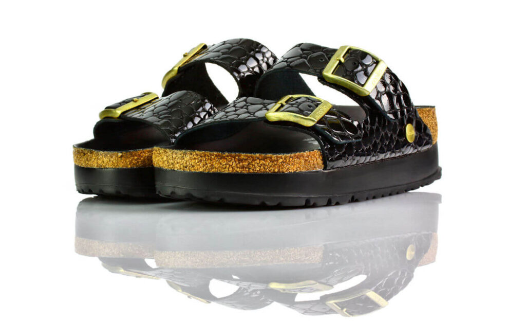 Papillio Arizona Plateau Croc Embossed Schwarz Lack