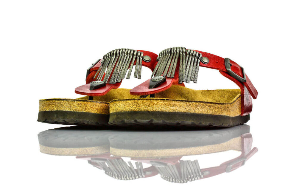 Birkenstock Gizeh Fringe Rot