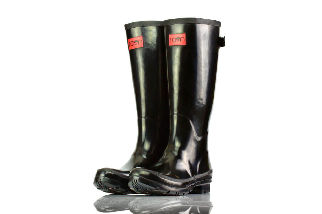 Gummistiefel Schwarz Glossy Rain