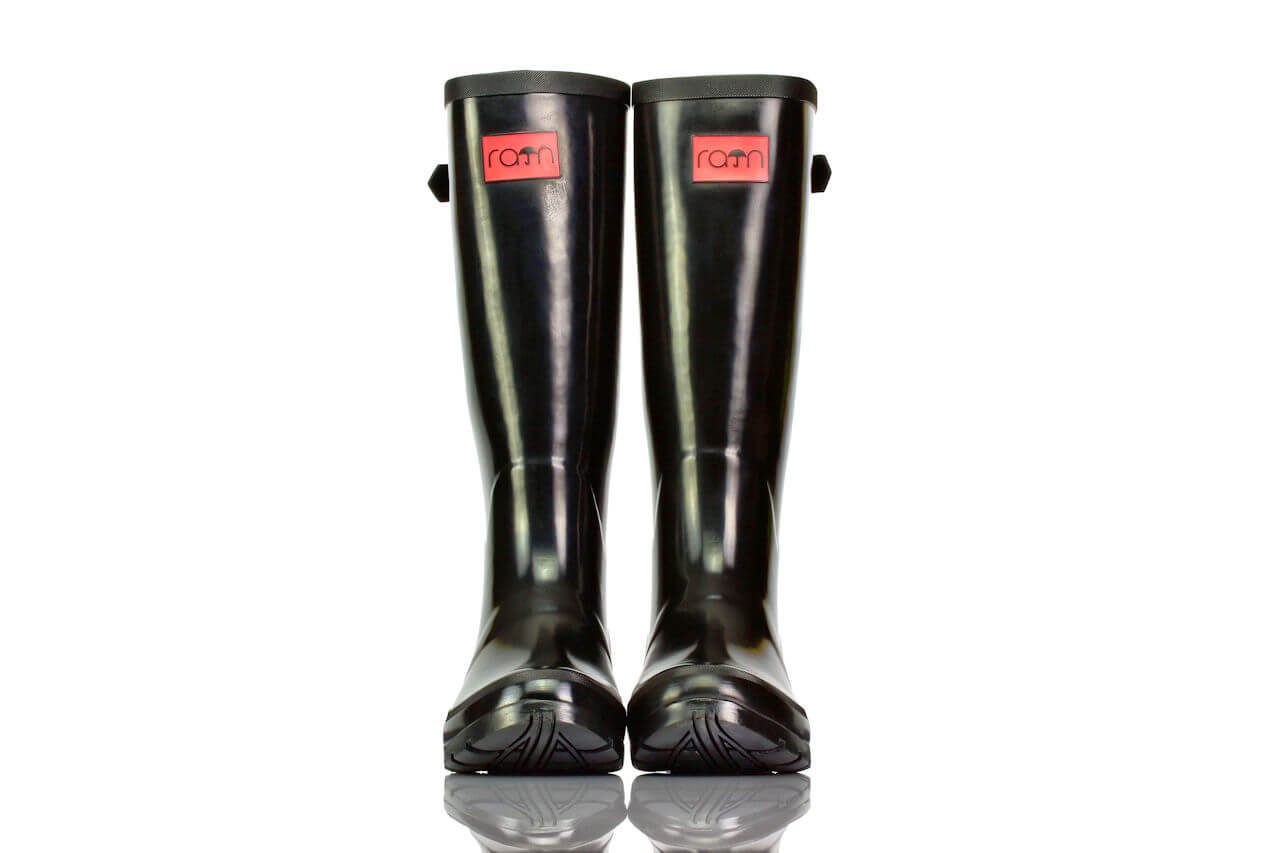 Gummistiefel Schwarz Glossy Rain