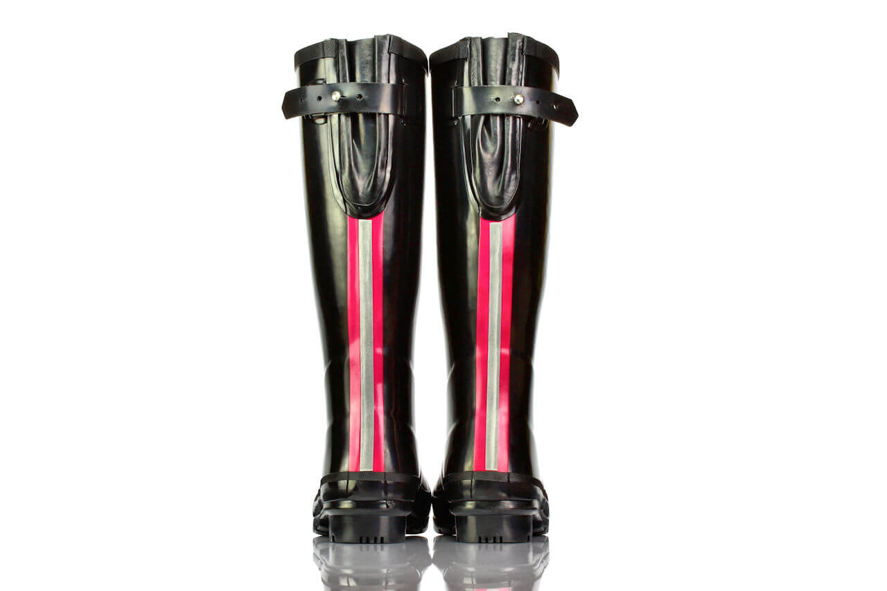 Gummistiefel Schwarz Glossy Rain