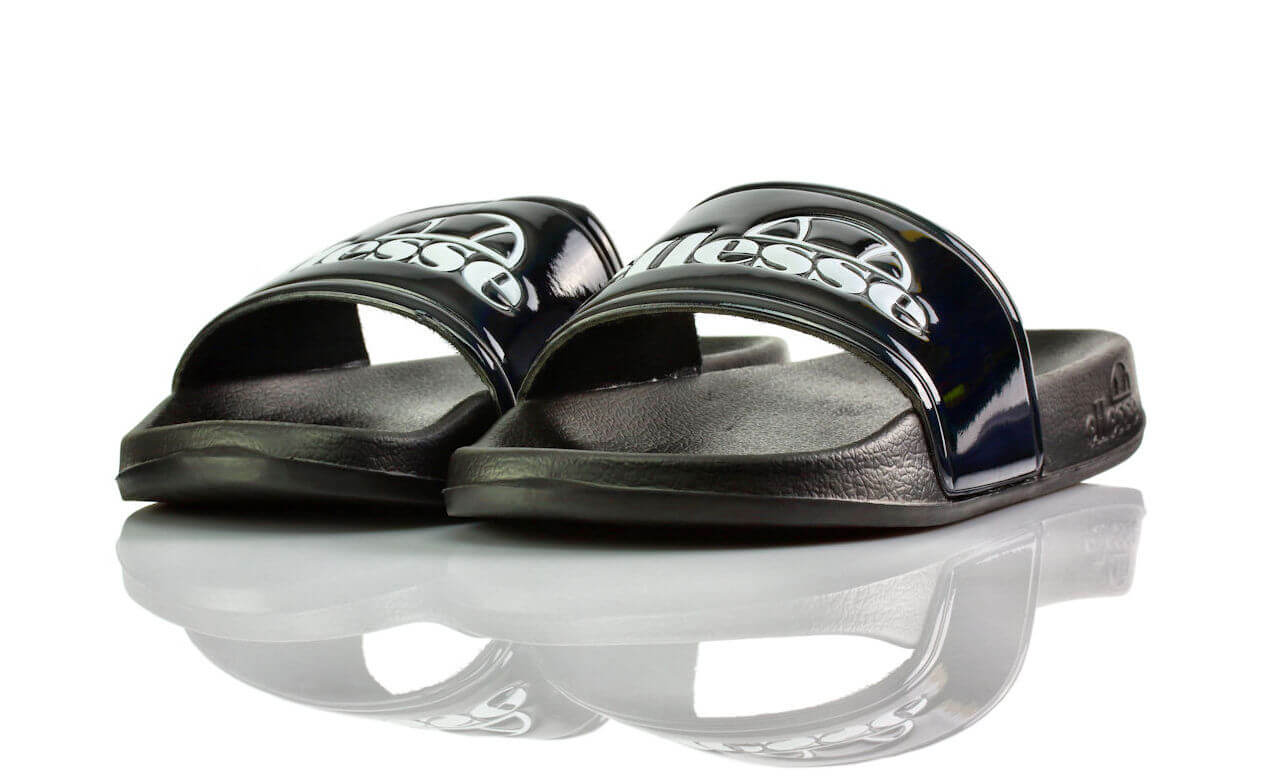 Badeschuhe Schwarz Lack Ellesse