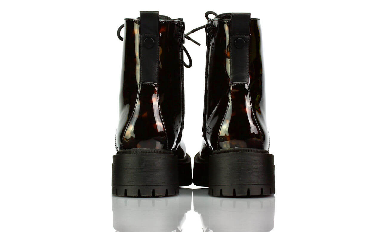 Boots Kurz Plateau Braun Catwalk