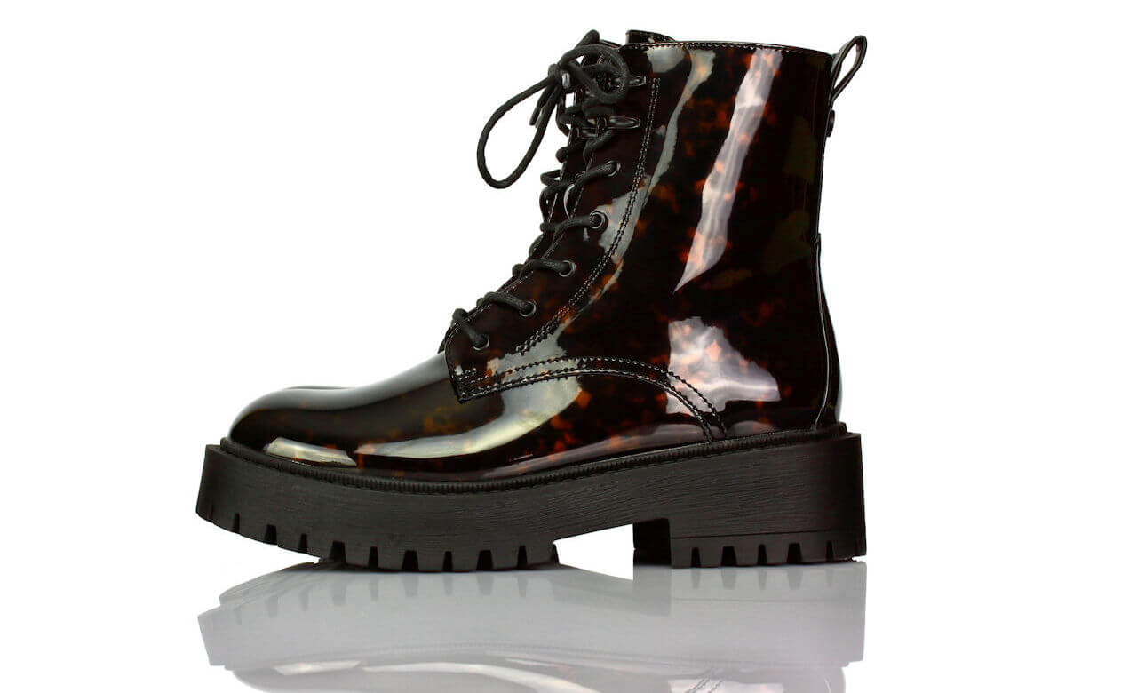 Boots Kurz Plateau Braun Catwalk