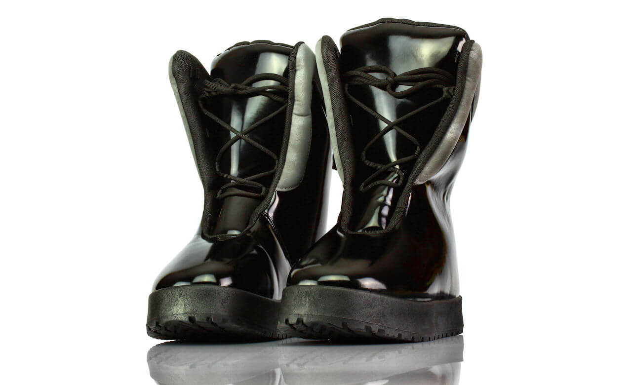 Stiefel Kurz Winter Lack