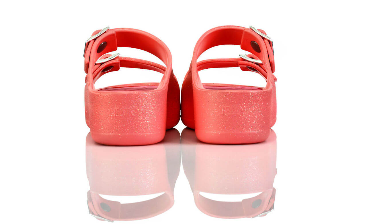 Badeschuhe Plateau Rosa Glitzer Lemon Jelly