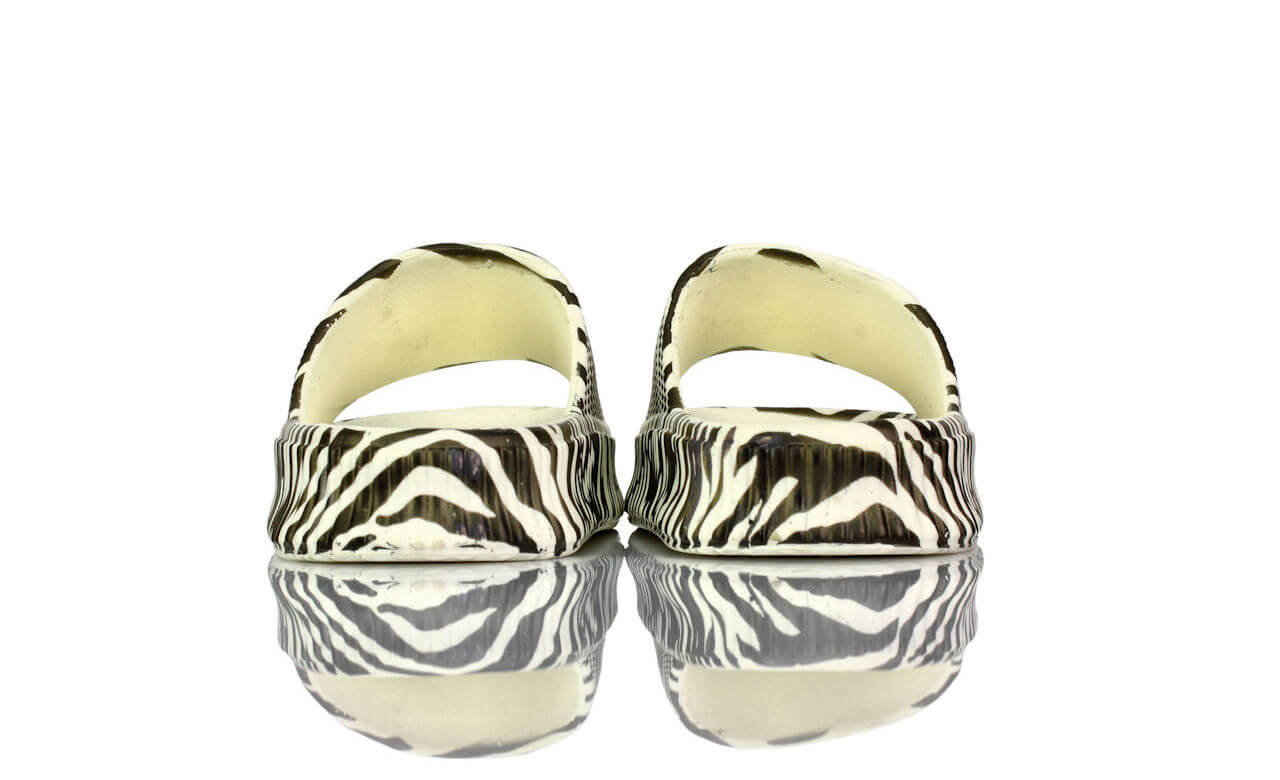 Badeschuhe Plateau Zebra