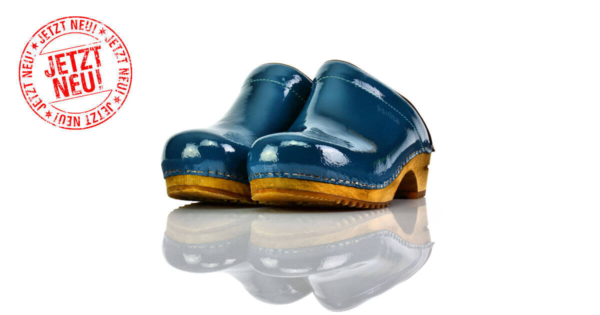 Clogs Sanita Türkis Lack