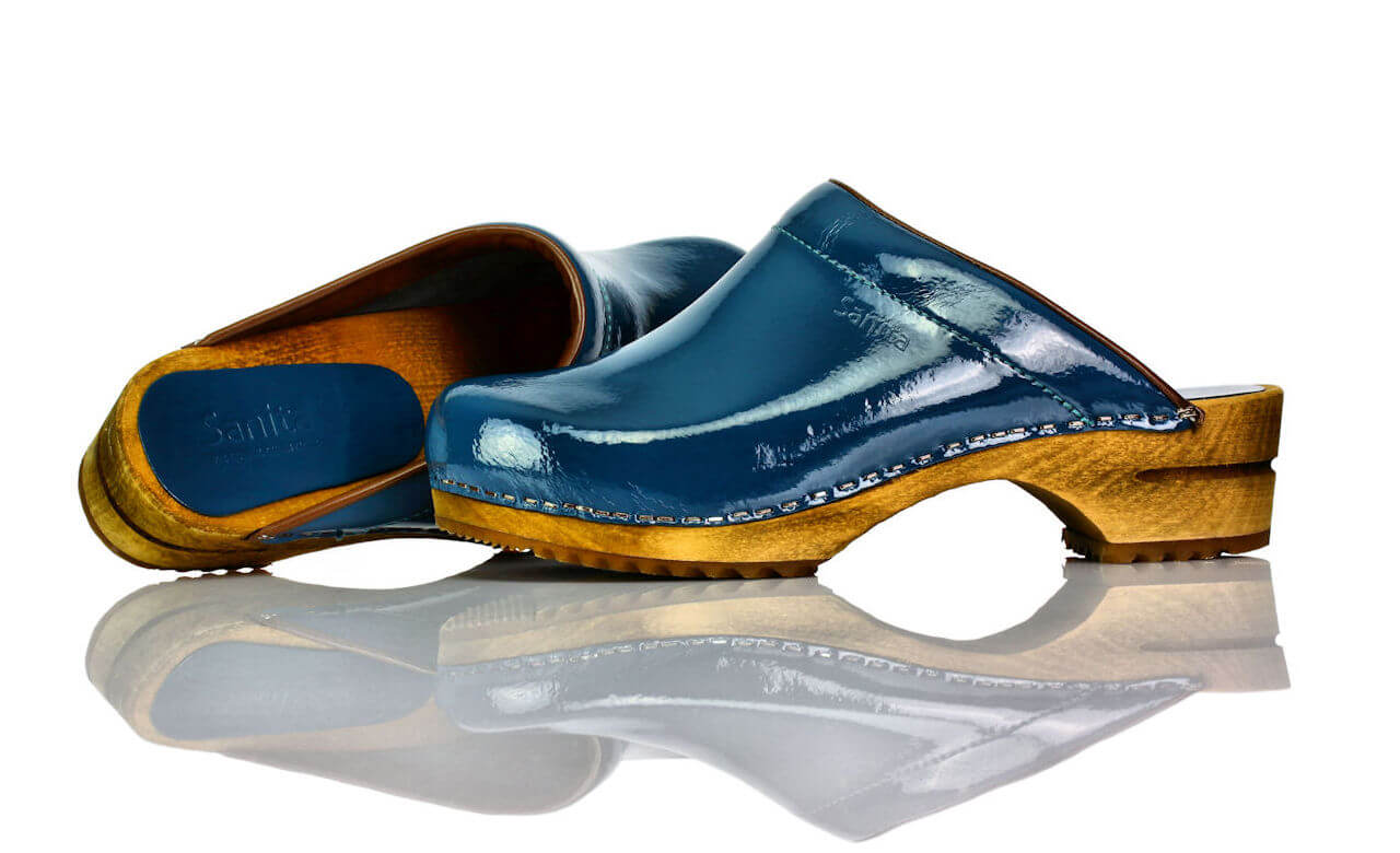 Clogs Sanita Türkis Lack