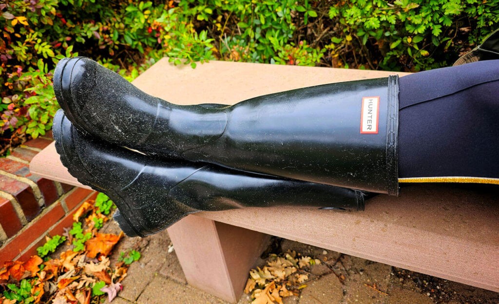 Gummistiefel Schwarz Glossy Hunter