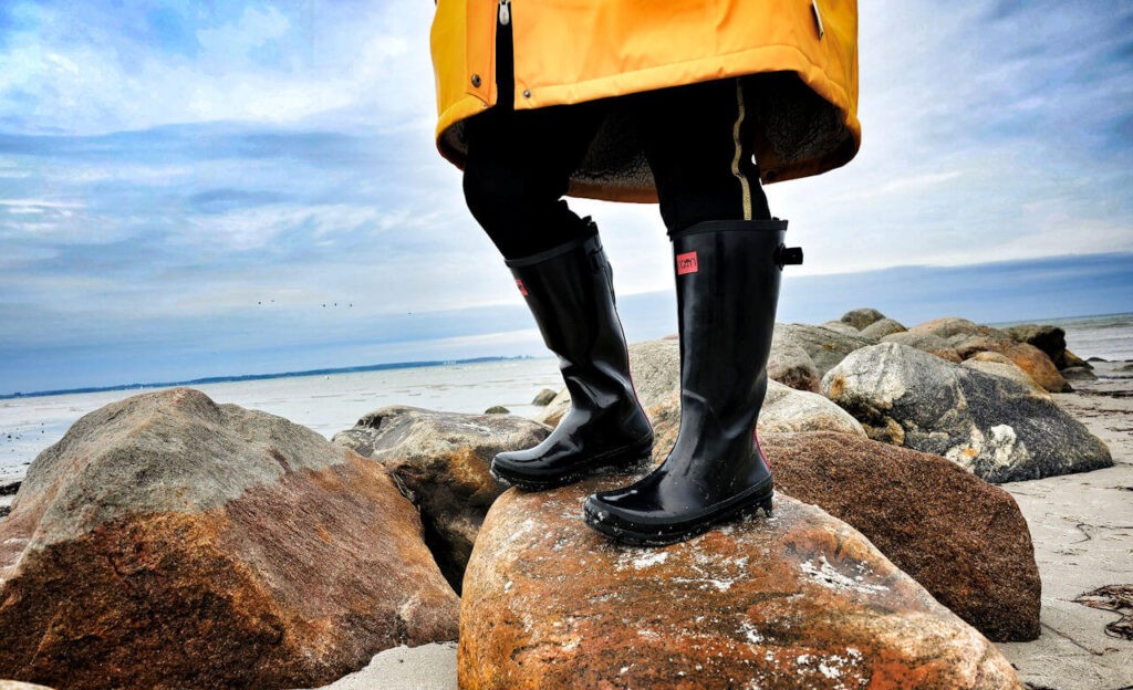 Gummistiefel Schwarz Glossy Rain