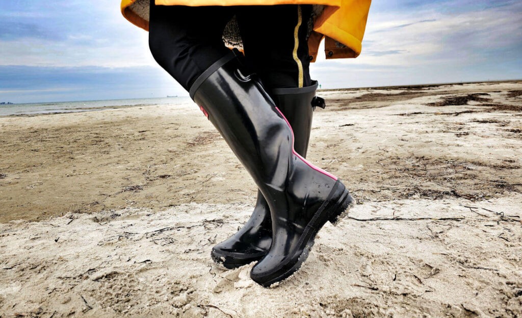 Gummistiefel Schwarz Glossy Rain