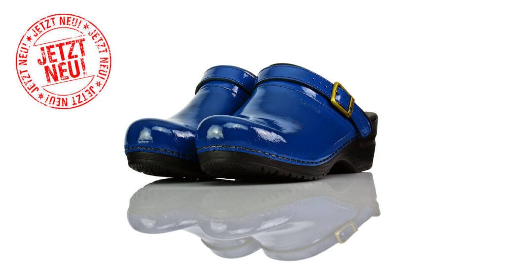 Clogs Blau Lack Sanita