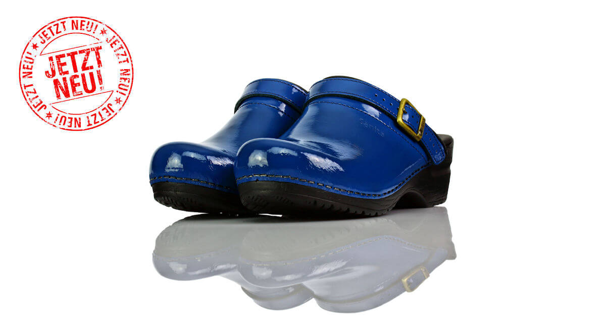 Clogs Blau Lack Sanita