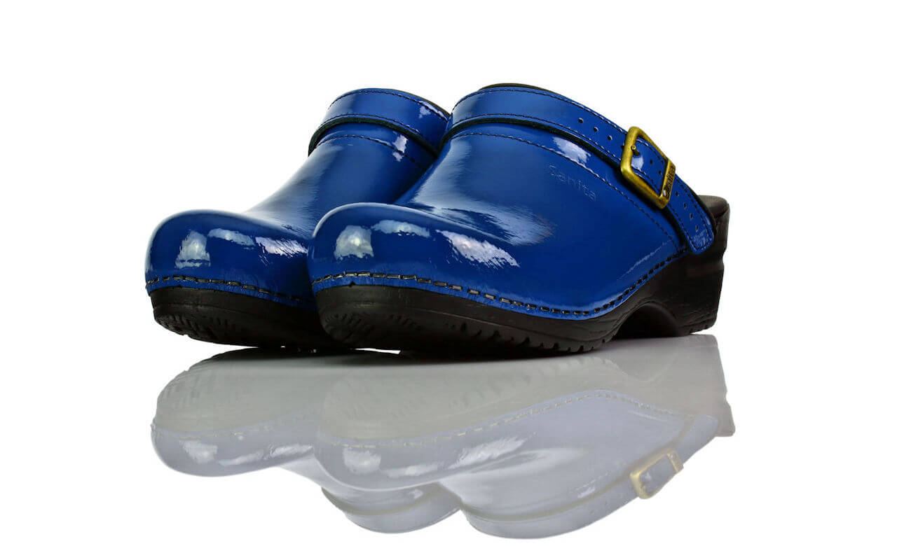 Clogs Blau Lack Sanita