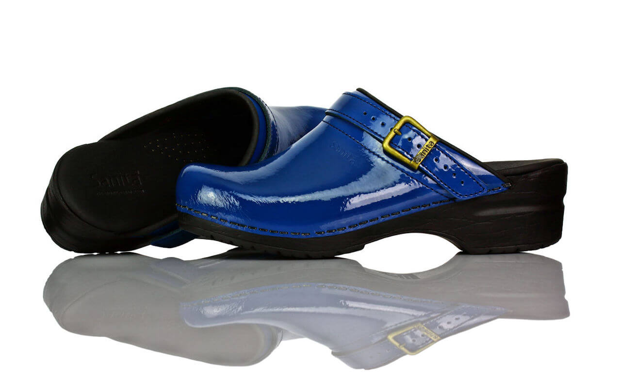 Clogs Blau Lack Sanita