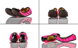 Ballerinas Schwarz Rosa Lack Graceland