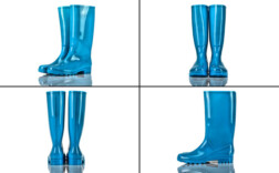 Gummistiefel Blau Leuchtend