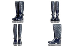 Gummistiefel Blau Materialmix
