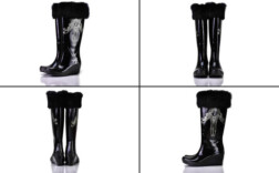 Gummistiefel Keilabsatz Schwarz Wandelei