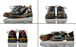 Halbschuhe Schwarz Lack Catwalk