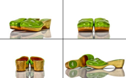 Holzclogs Lack Grün