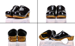 Holzclogs Lack Sanita Schwarz
