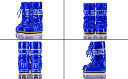 Moonboots Tecnica Lack Blau