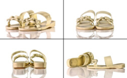 Badeschuhe Beige Pvc Blumen